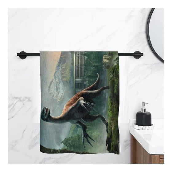 Toalla De Baño Premium Jurassic Park 1.47x77cm Microfibra