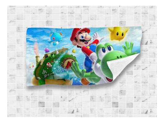 Toalla De Baño Premium Super Mario 1.47x77cm Microfibra