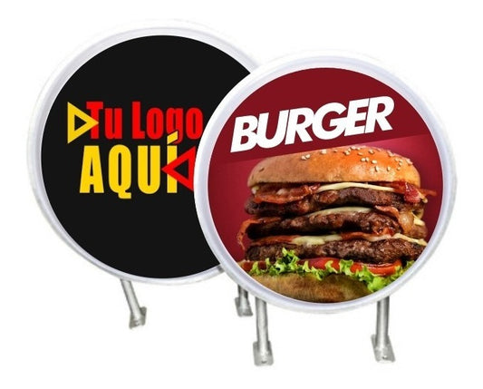 Caja De Luz Anuncio Luminoso Circular