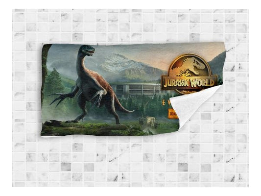 Toalla De Baño Premium Jurassic Park 1.47x77cm Microfibra