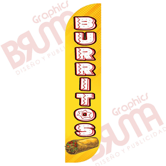 Bandera Publicitaria Burritos (solo Tela) 3.5m