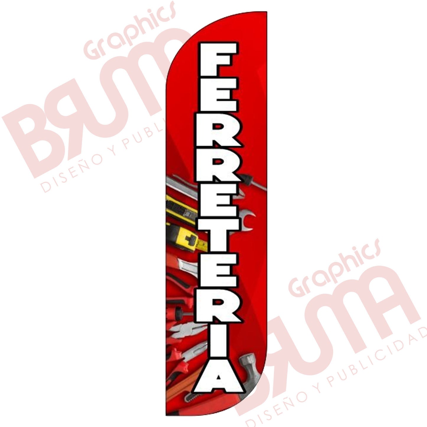 Bandera Publicitaria Ferreteria (solo Tela) 3.5m