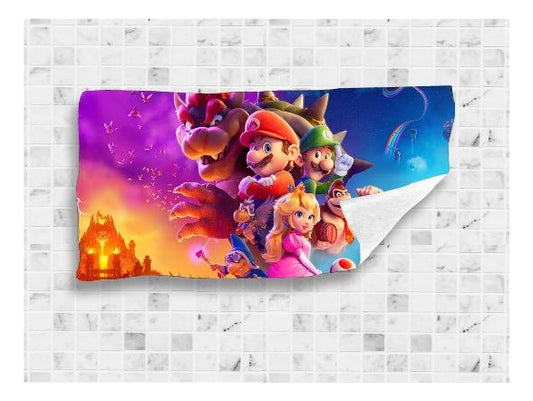 Toalla De Baño Premium Super Mario 1.47x77cm Microfibra