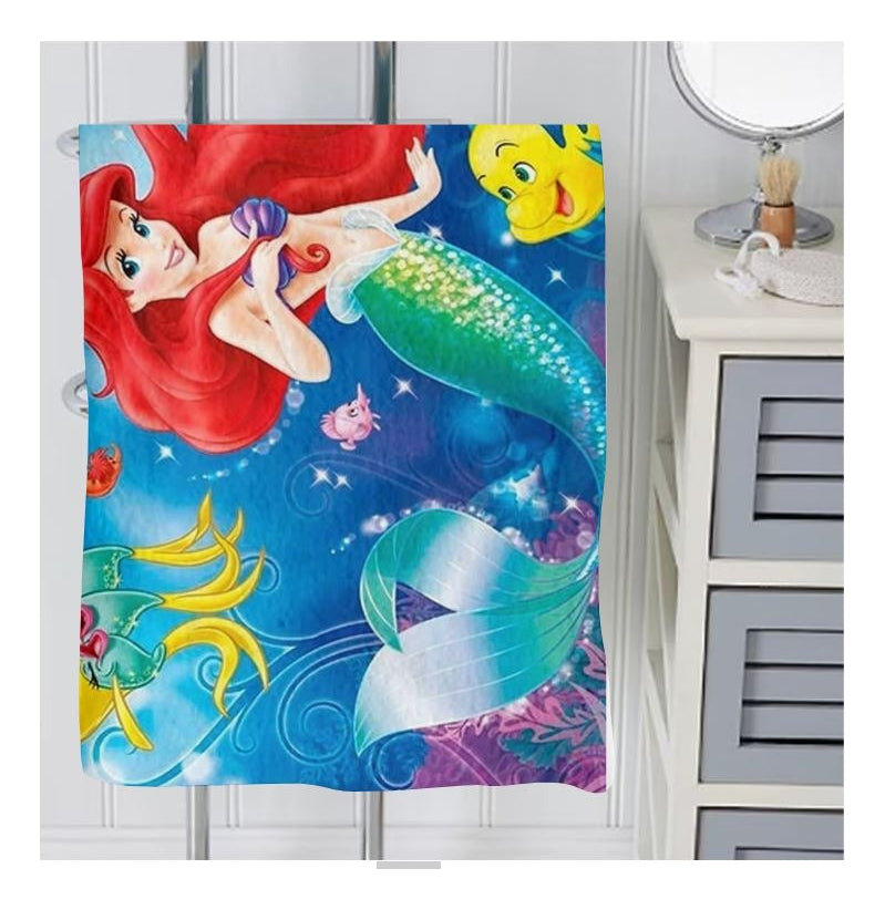 Toalla De Baño Premium Sirenita 1.47x77cm Microfibra