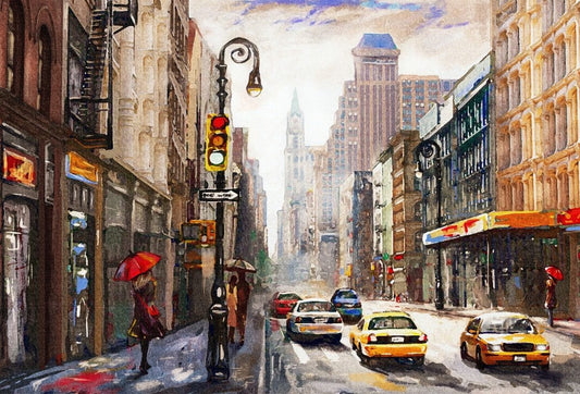 Cuadro Decorativo Tipo Óleo (new York Calle)