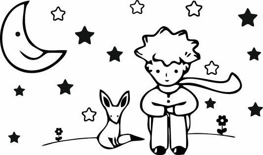 Vinil Decorativo Pared El Principito 100x58cm