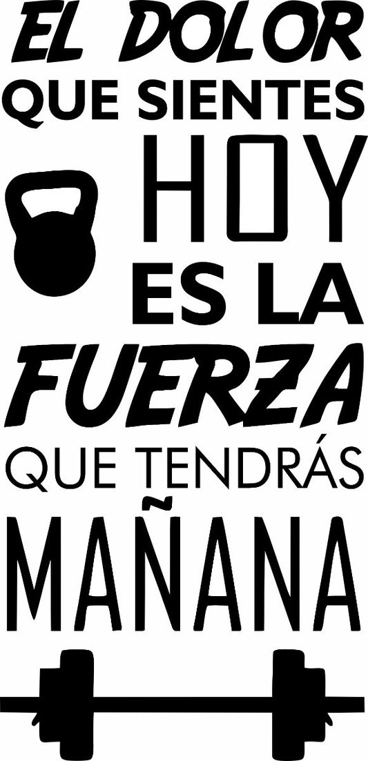 Vinil Decorativo Pared Frases (el Dolor Que Sientes Hoy)