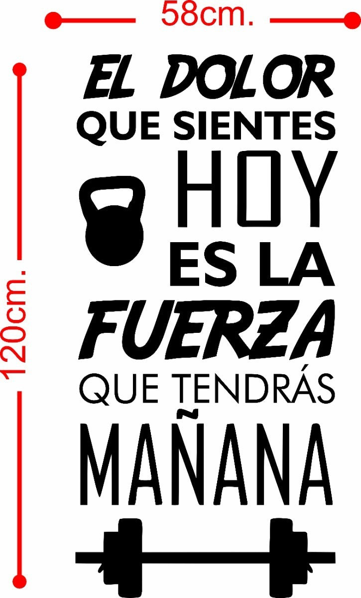 Vinil Decorativo Pared Frases (el Dolor Que Sientes Hoy)