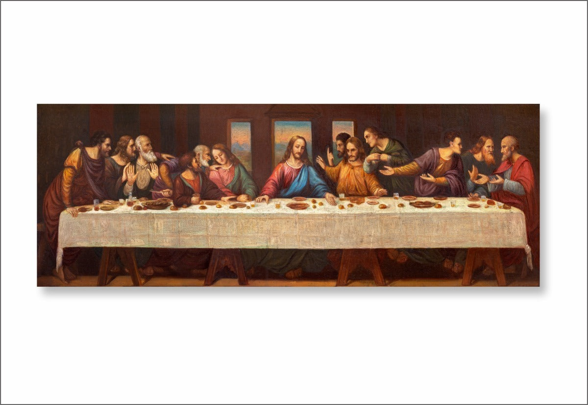 Ultima Cena Cuadro Decorativo Canvas 100x35