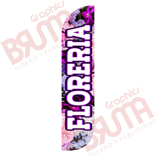Bandera Publicitaria Floreria (solo Tela) 3.5m