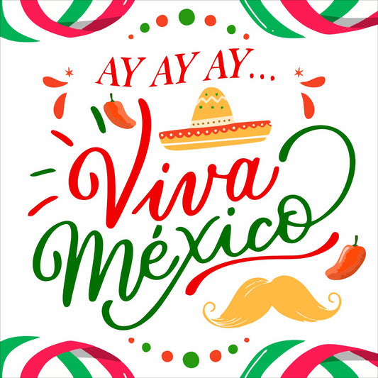 Viva México Lona Impresa Hd Independencia De México 1x1