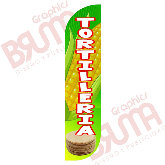 Bandera Publicitaria Tortilleria (solo Tela) 3.5m