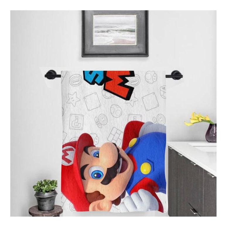 Toalla De Baño Premium Super Mario 1.47x77cm Microfibra