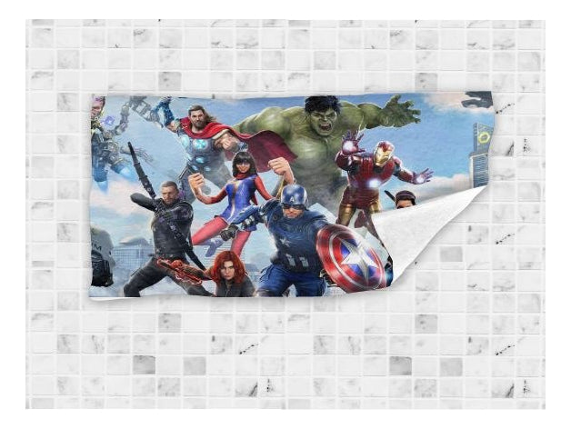 Toalla De Baño Premium Avengers 1.47x77cm Microfibra