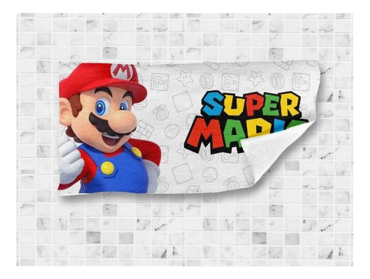 Toalla De Baño Premium Super Mario 1.47x77cm Microfibra