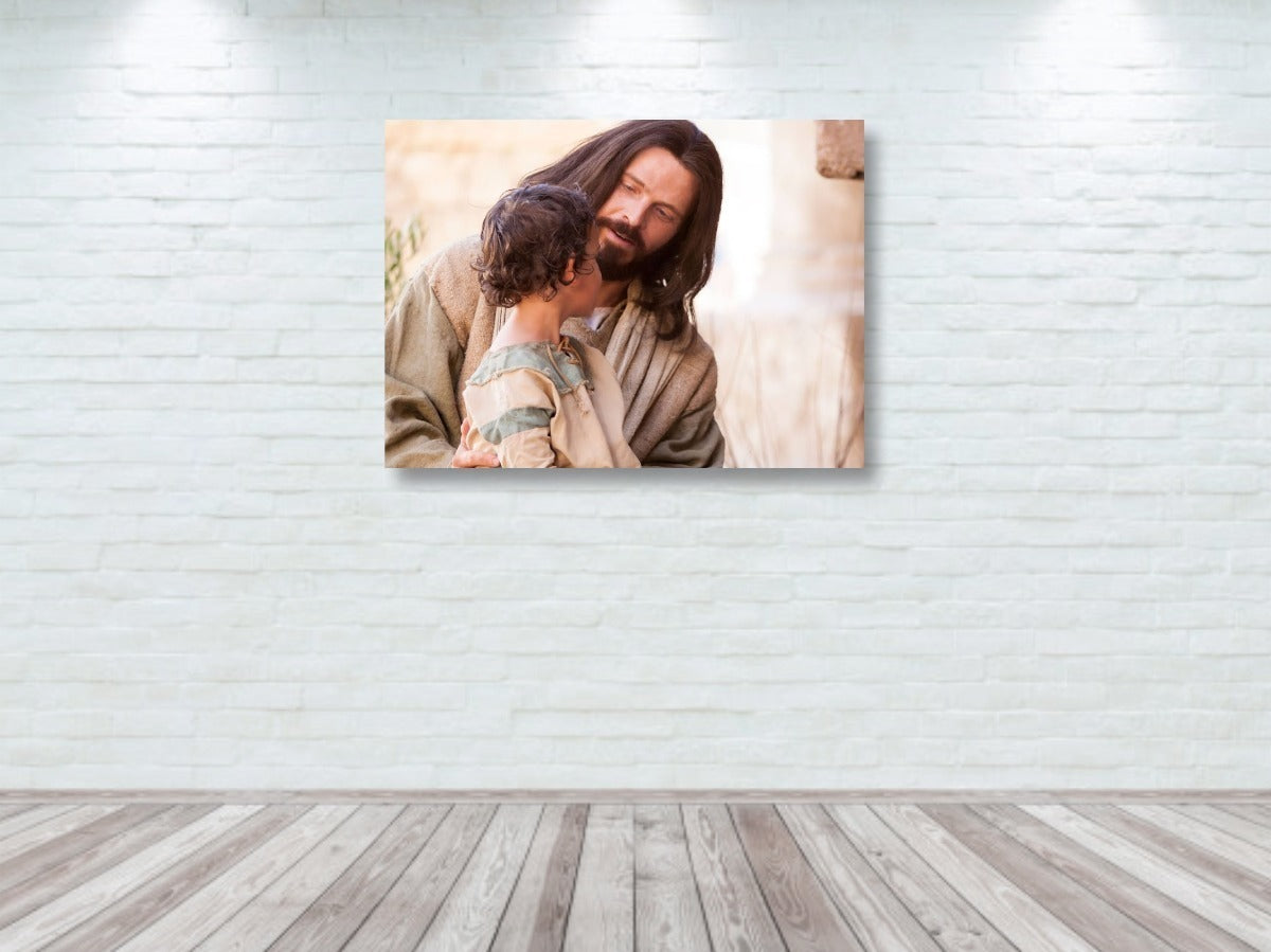 Cuadro Decorativo Canvas 55x40 Jesucristo Con Niño