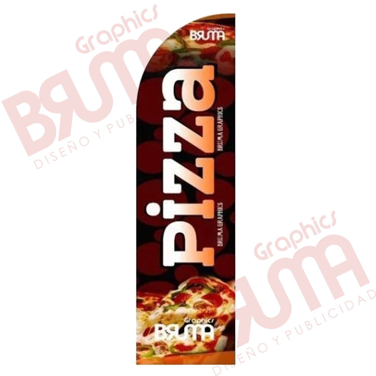 Bandera Publicitaria Pizza (solo Tela) 3.5m