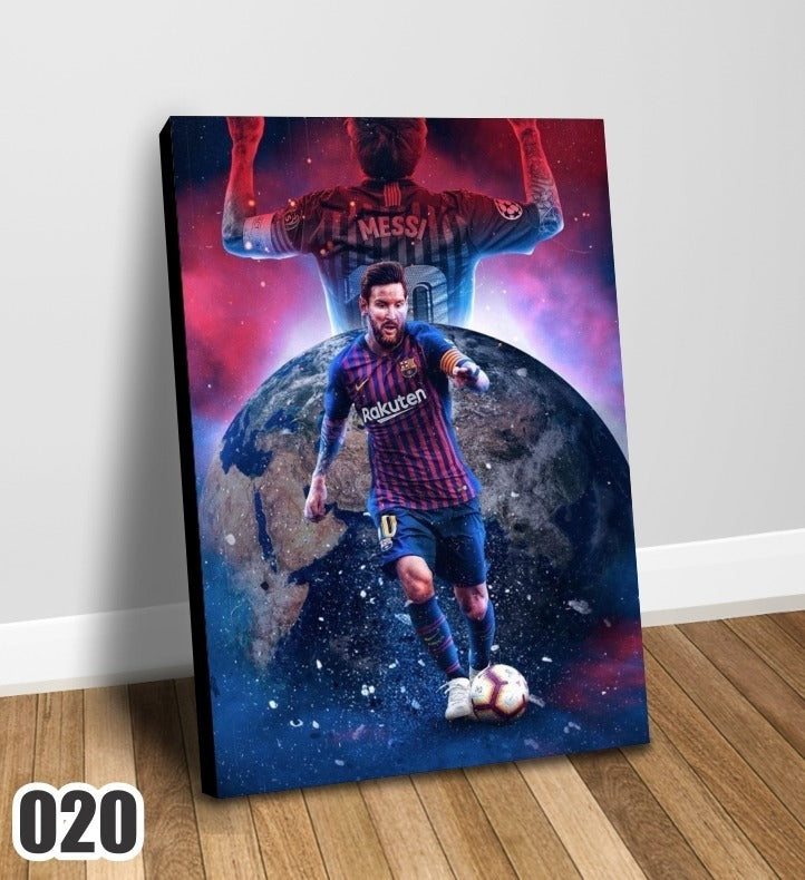 Cuadro Decorativo Impreso En Canvas Messi