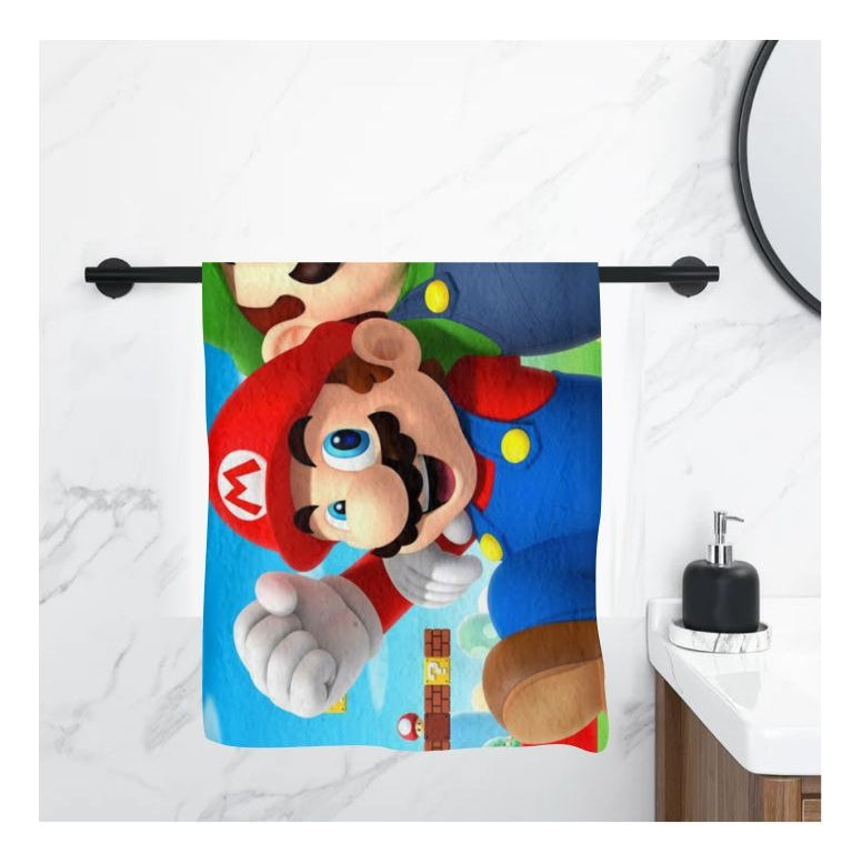 Toalla De Baño Premium Super Mario 1.47x77cm Microfibra