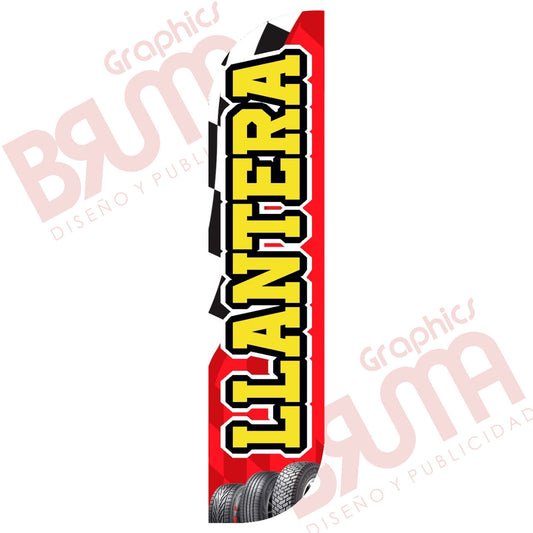 Bandera Publicitaria Llantas/llantera (solo Tela) 3.5m
