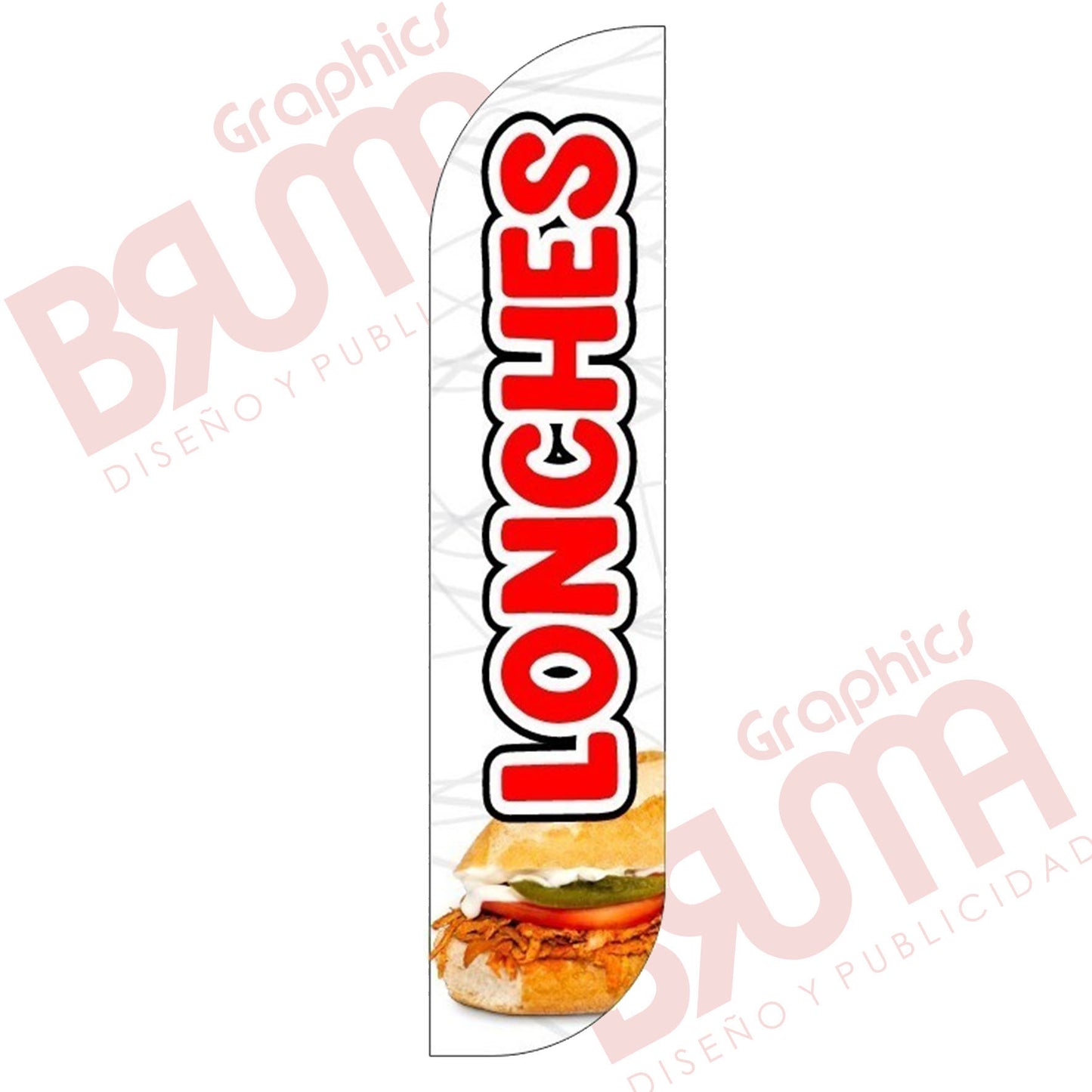 Bandera Publicitaria Lonches (solo Tela) 3.5m