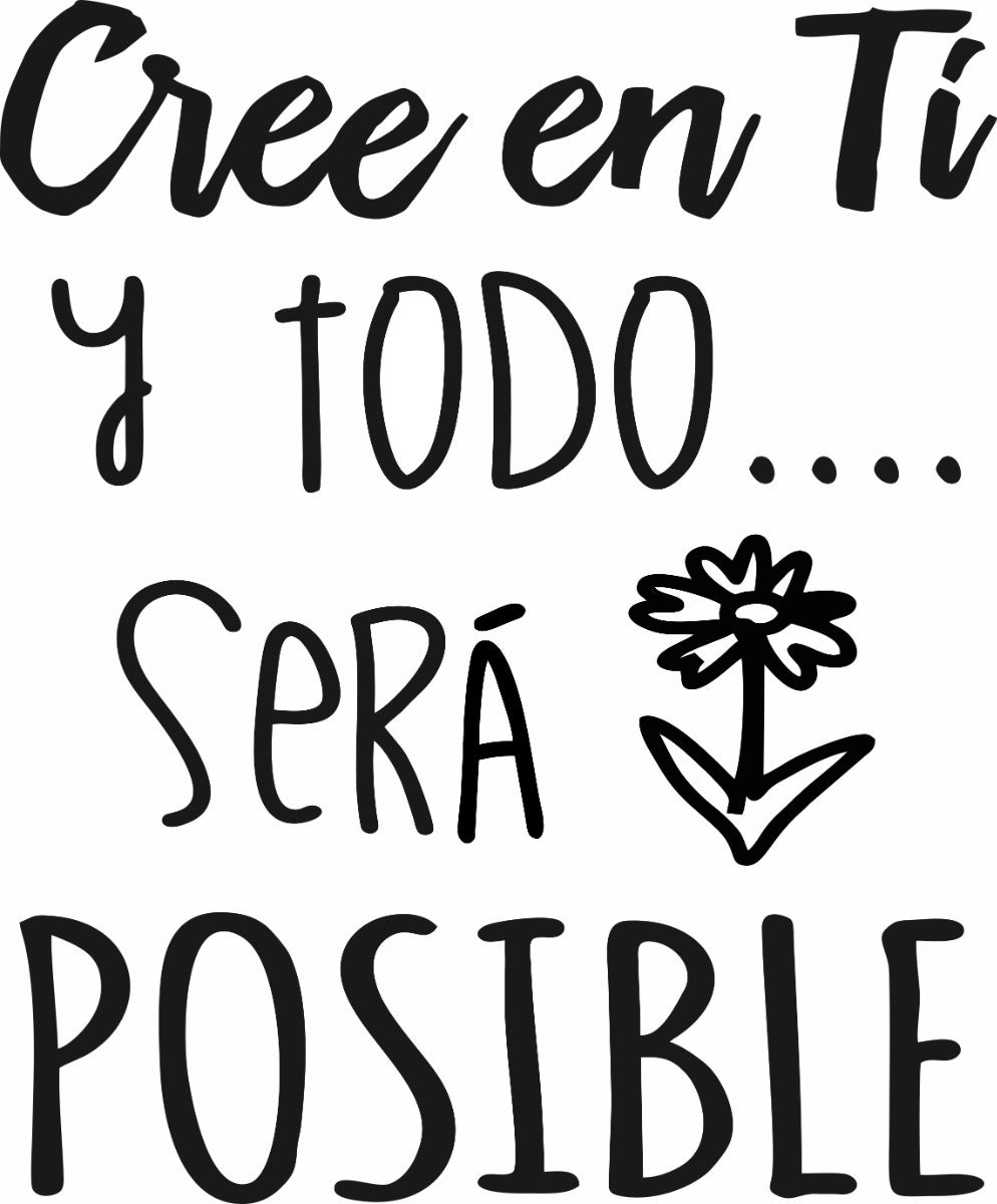 Vinil Decorativo Pared Frases (cree En Ti)