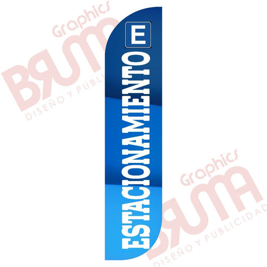 Bandera Publicitaria Estacionamiento (solo Tela) 3.5m
