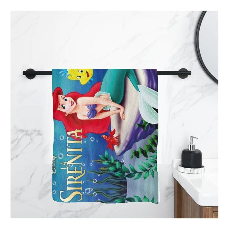 Toalla De Baño Premium Sirenita 1.47x77cm Microfibra