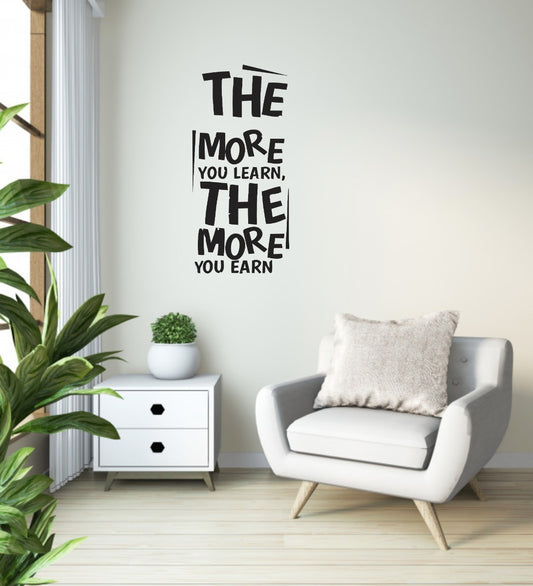 Vinil Decorativo Pared Frases (the More You Learn)