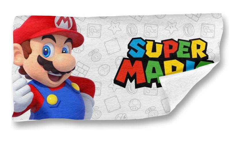 Toalla De Baño Premium Super Mario 1.47x77cm Microfibra