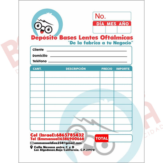 Notas De Remisión 1/2 Carta Original Y 2 Autocopiables