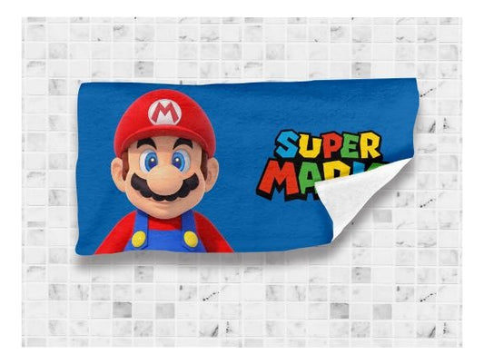 Toalla De Baño Premium Super Mario 1.47x77cm Microfibra