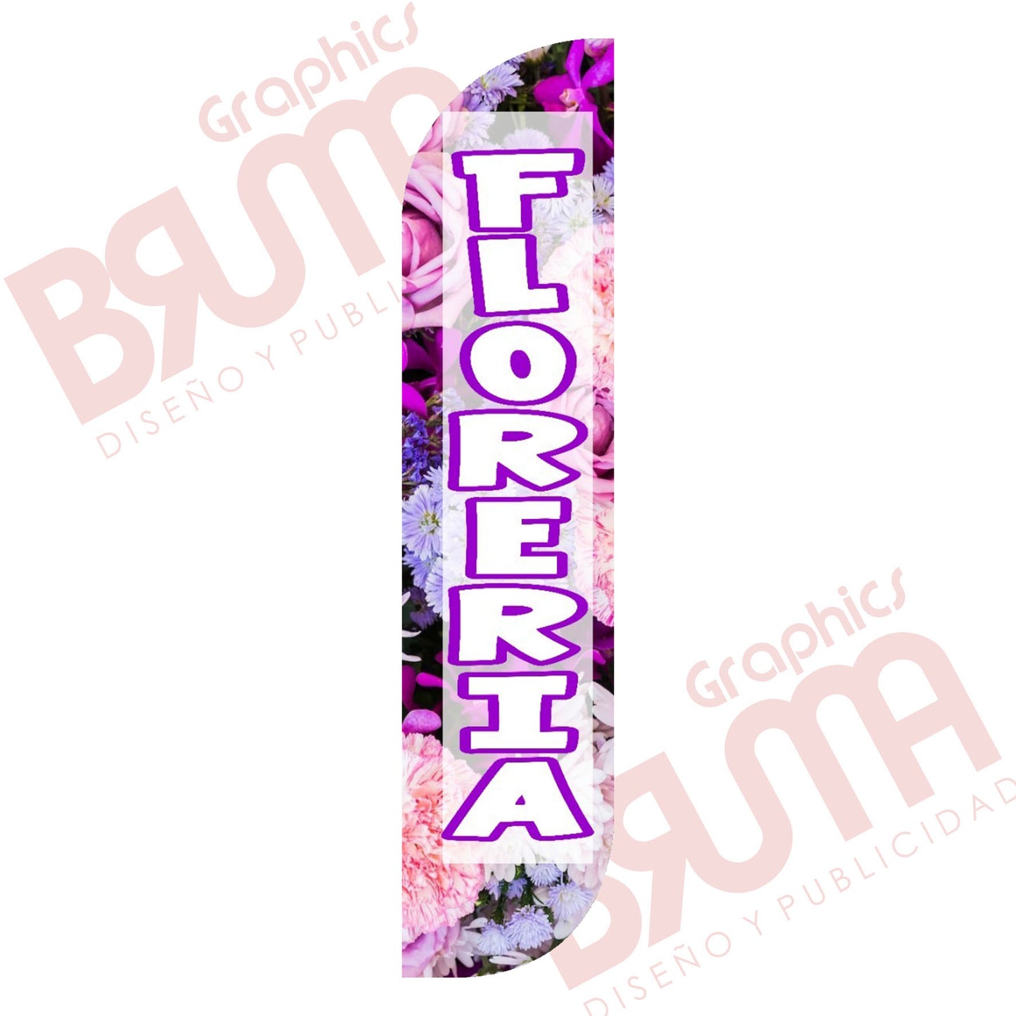 Bandera Publicitaria Floreria (solo Tela) 3.5m