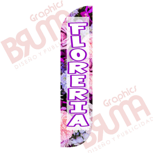 Bandera Publicitaria Floreria (solo Tela) 3.5m