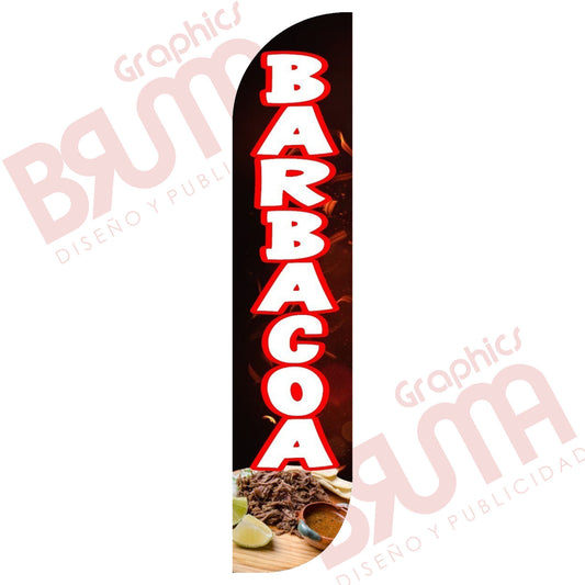 Bandera Publicitaria Barbacoa (solo Tela) 3.5m