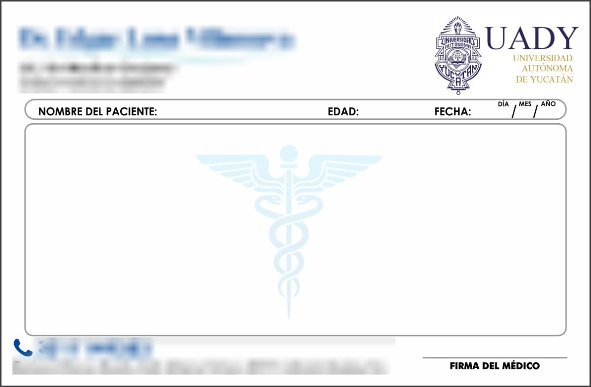 1000 Recetas Médicas A Todo Color En Papel Bond De 75 Gr