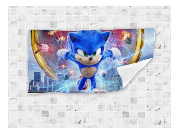 Toalla De Baño Premium Sonic 1.47x77cm Microfibra