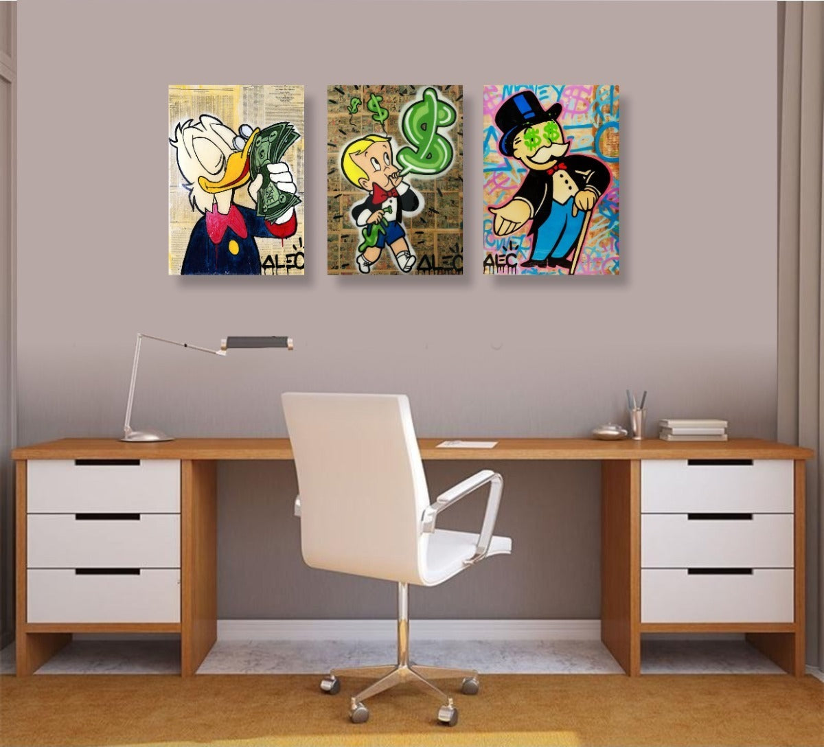 Cuadros Alec Monopoly Money Arte Callejero Modernos Canvas