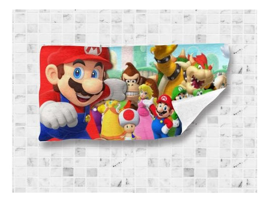 Toalla De Baño Premium Super Mario 1.47x77cm Microfibra