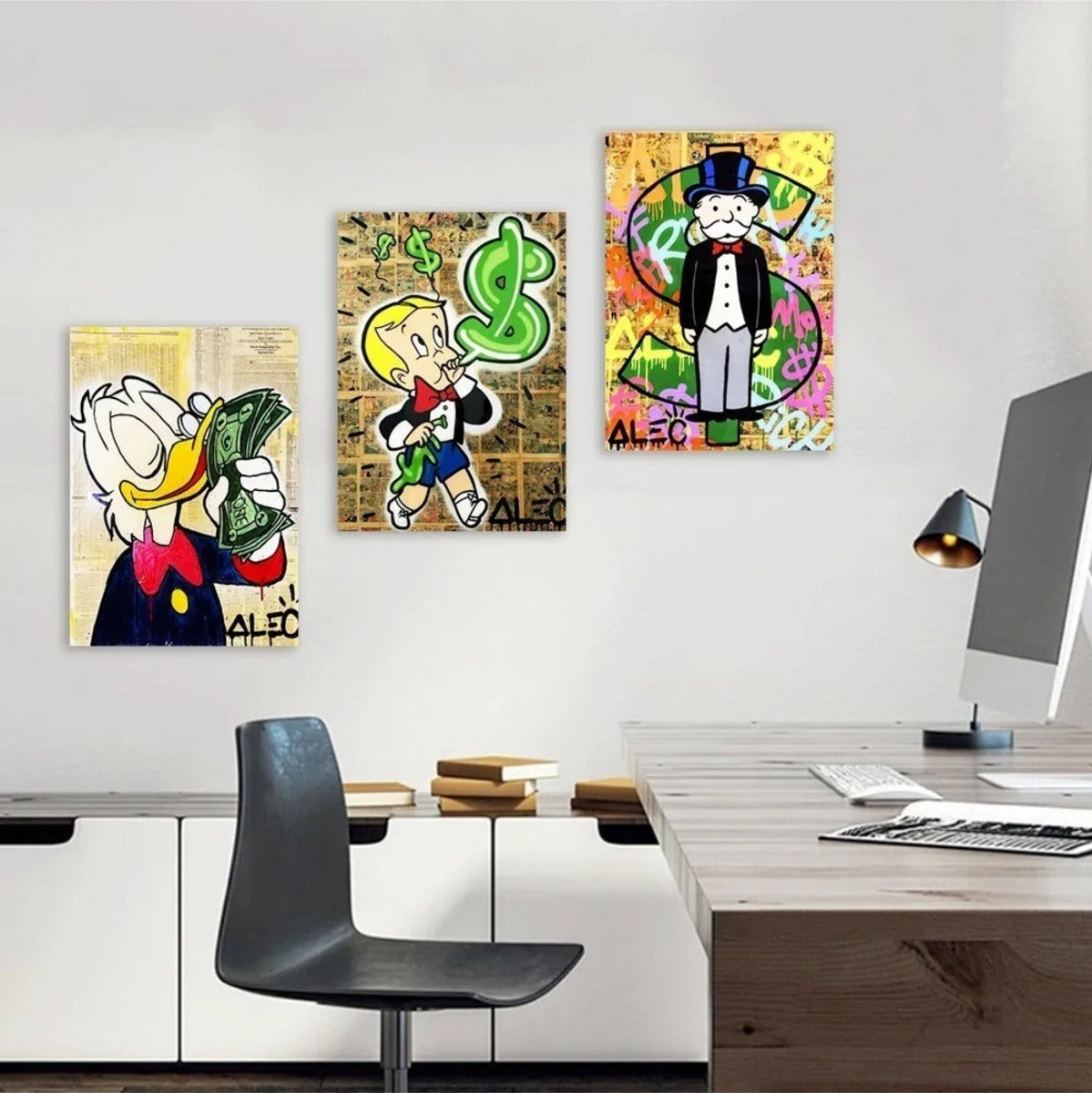 Cuadros Alec Monopoly Money Arte Callejero Modernos Canvas