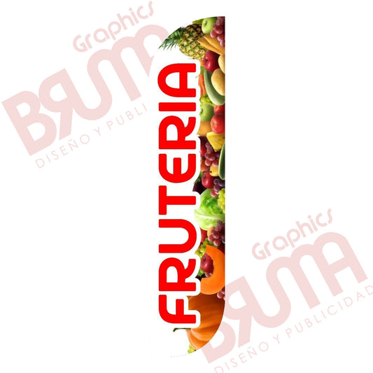 Bandera Publicitaria Fruteria (solo Tela) 3.5m