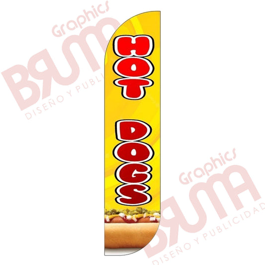 Bandera Publicitaria Hot Dogs (solo Tela) 3.5m
