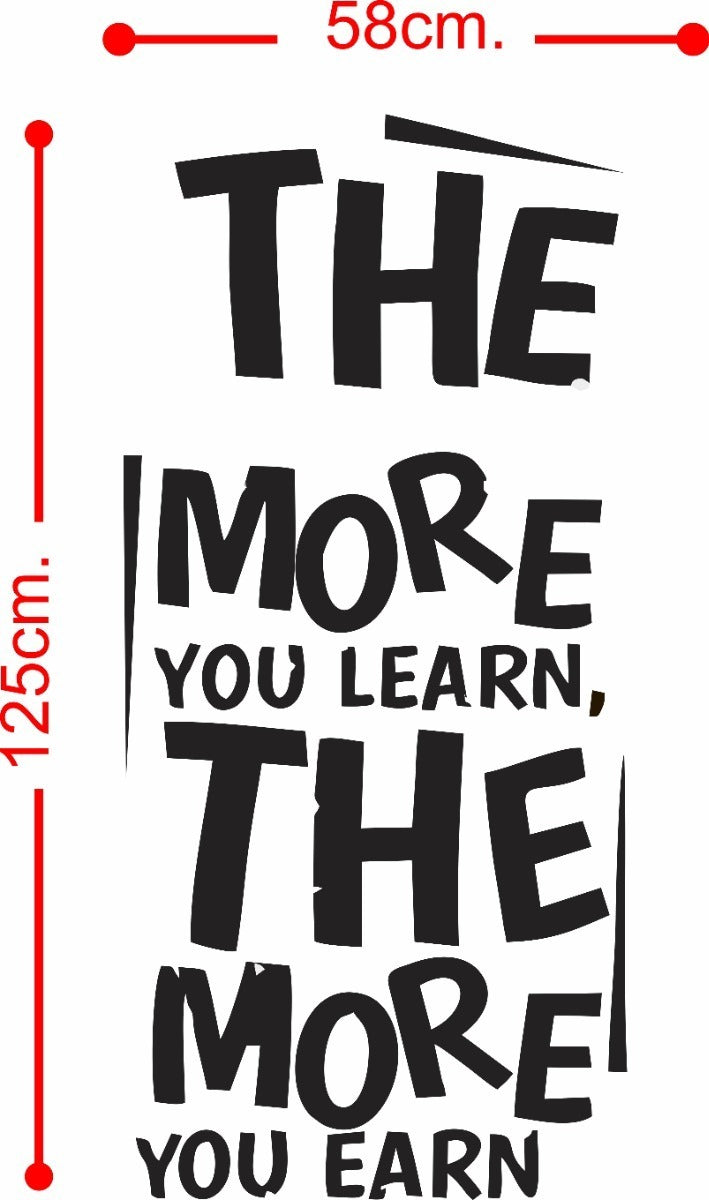 Vinil Decorativo Pared Frases (the More You Learn)