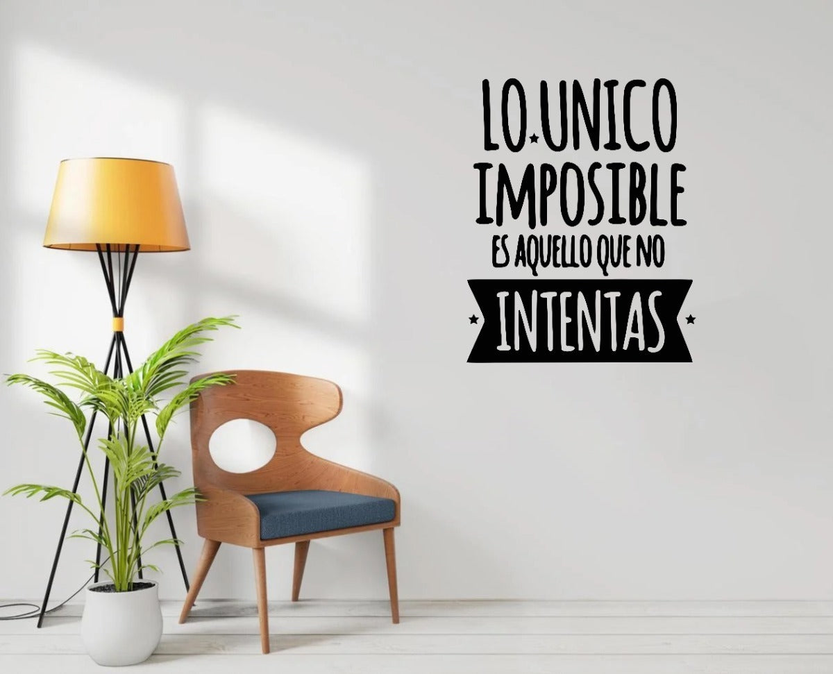 Vinil Decorativo Pared Lo Único Imposible