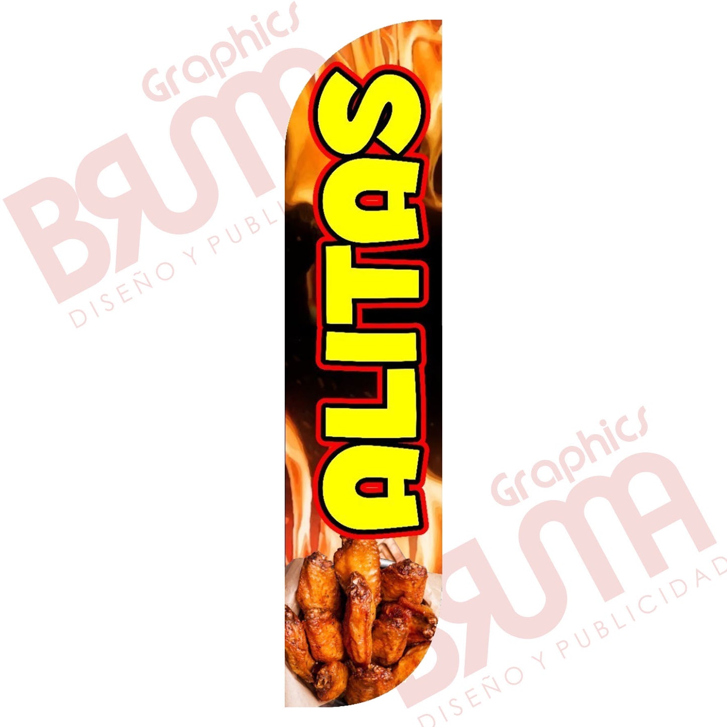 Bandera Publicitaria Alitas (solo Tela) 3.5m