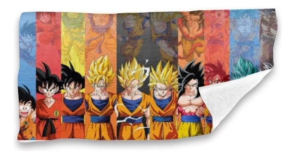 Toalla De Baño Premium Dragonball/goku 1.47x77cm Microfibra