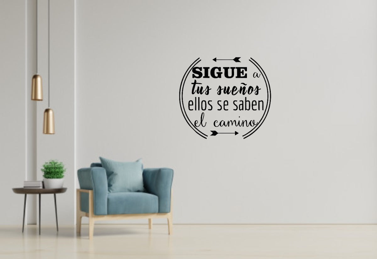 Vinil Decorativo Pared Sigue Tus Sueños