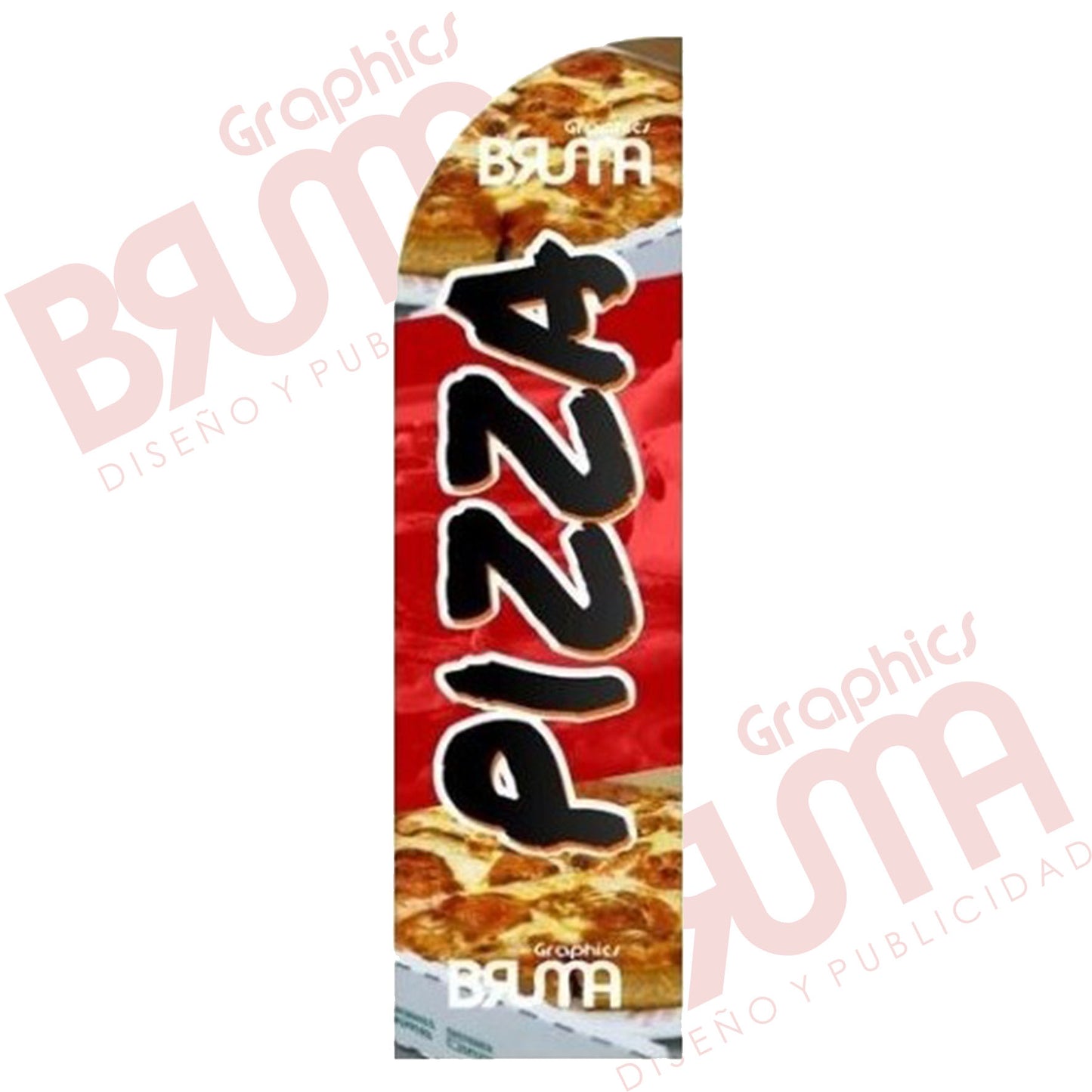 Bandera Publicitaria Pizza (solo Tela) 3.5m