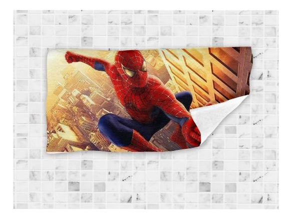 Toalla De Baño Premium Spiderman 1.47x77cm Microfibra