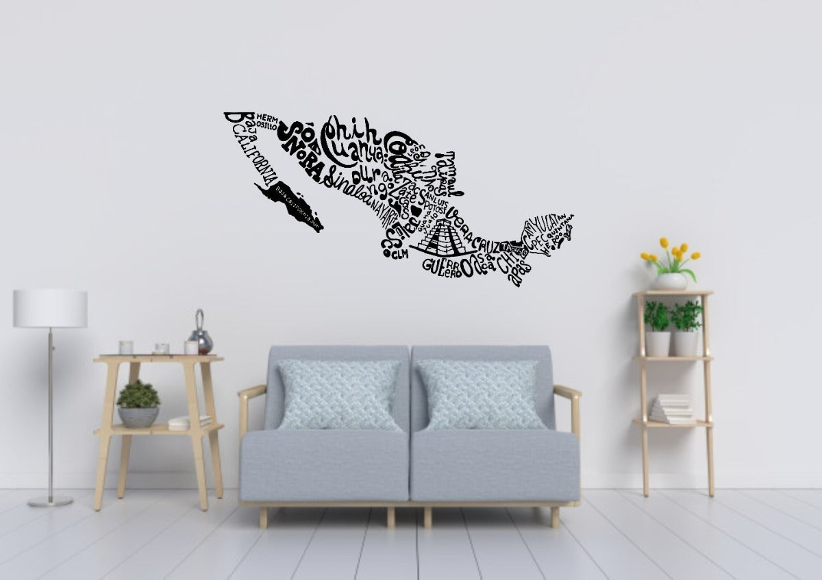 Vinil Mapa México 116x58cm